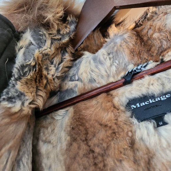 Mackage Men's MORITZ rabbit fur-lined twill parka with removable silver fox fur - Picture 11 of 12